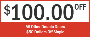 $100.00 OFF - On all Single Garage Doors