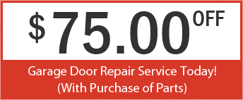 $75.00 OFF - Garage Door Repair Service Today